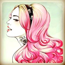 Схема вышивки «девушка»