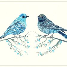 Схема вышивки «Серия "Птицы в узорах"»