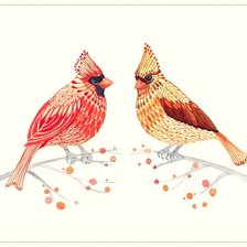 Схема вышивки «Серия "Птицы в узорах"»