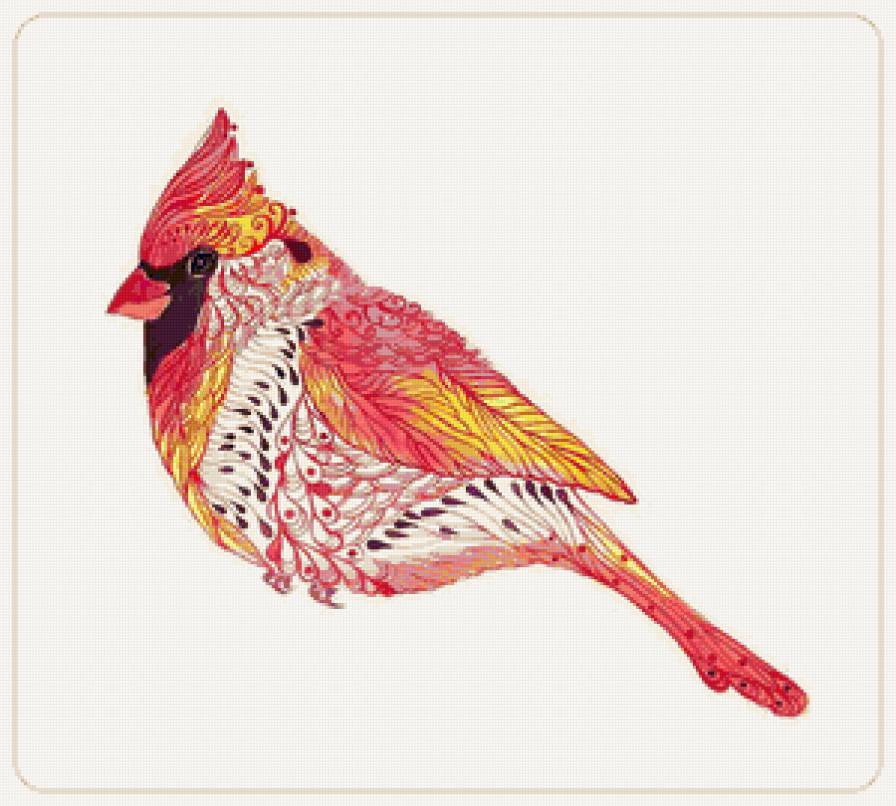 Серия "Птицы в узорах" - птицы, узоры - предпросмотр