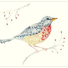 Схема вышивки «Серия "Птицы в узорах"»