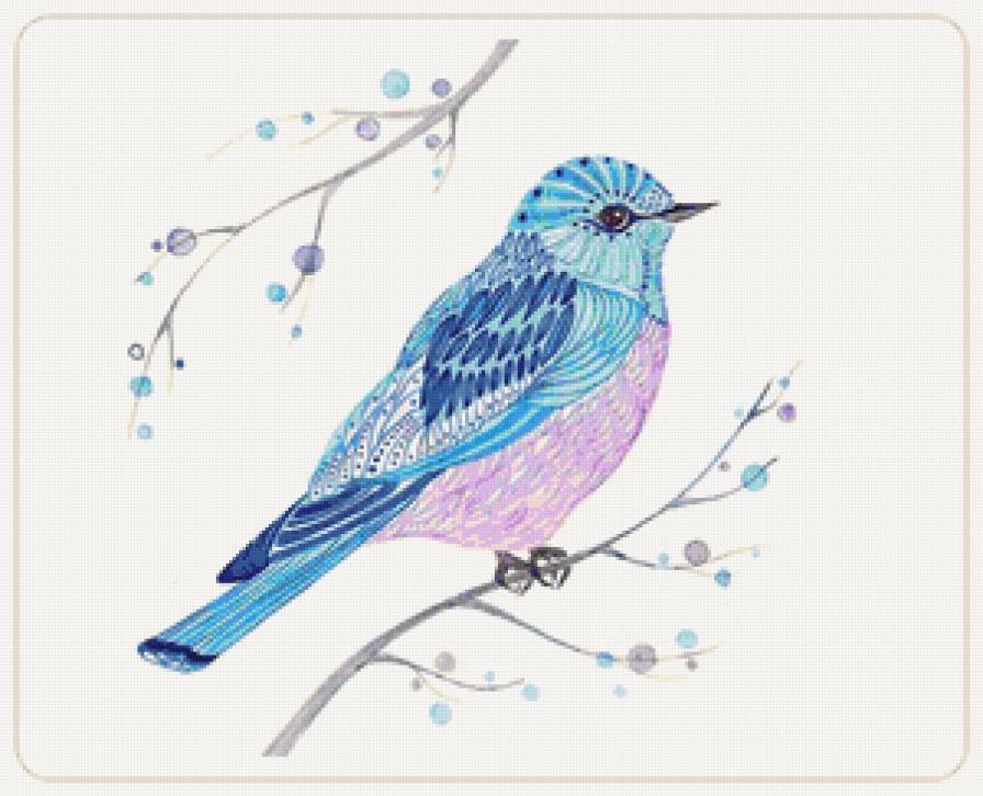 Серия "Птицы в узорах" - птицы, узоры - предпросмотр