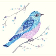 Схема вышивки «Серия "Птицы в узорах"»