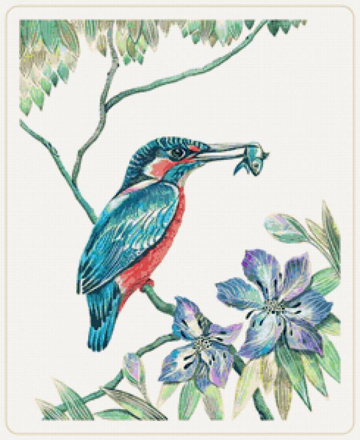 Серия "Птицы в узорах" - птицы, цветы, узоры - предпросмотр