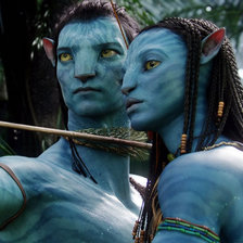 Схема вышивки «Кадр из фильма "Аватар." Джейк и Найтири.»
