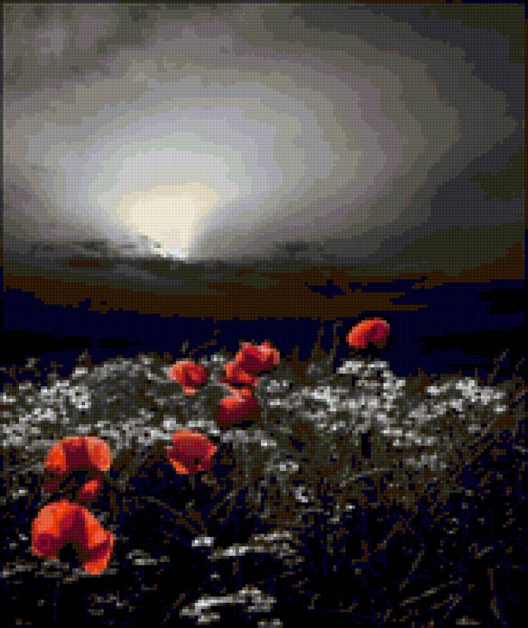 маки - червоні маки, картина, квіти - предпросмотр