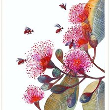 Схема вышивки «Серия "Пчелы в узорах"»