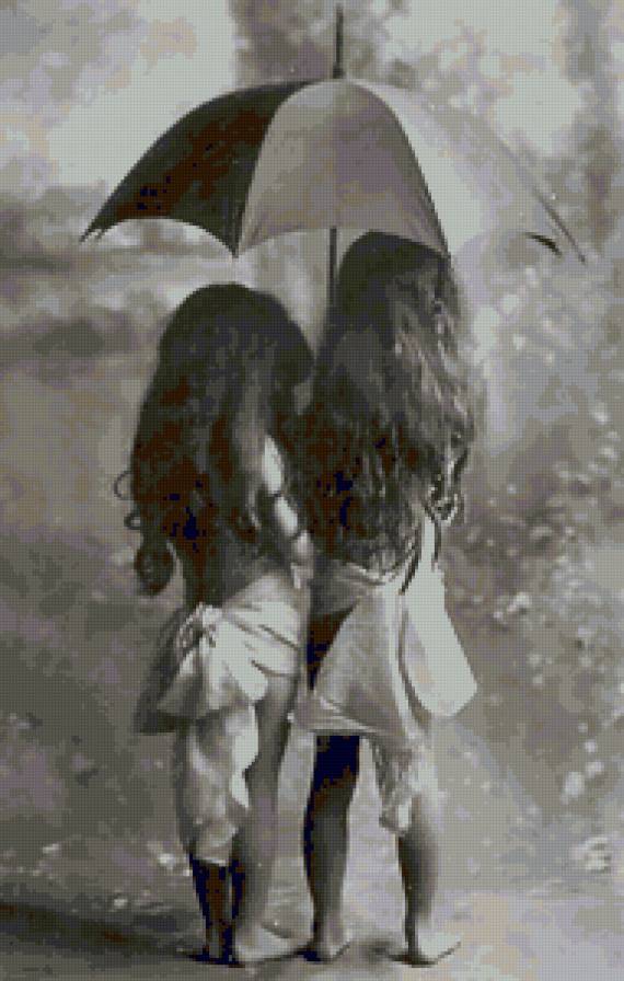 девочки - девочка, дети, зонт, лето - предпросмотр