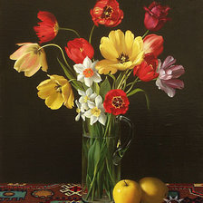 Схема вышивки «тюльпаны»