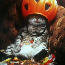 Схема вышивки «кот»