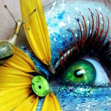 Схема вышивки «глаз»