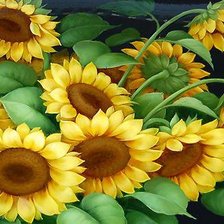 Схема вышивки «Подушка "Подсолнухи"»