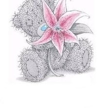 Схема вышивки «Тедди с лилией»