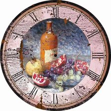 Схема вышивки «часы для кухни.»