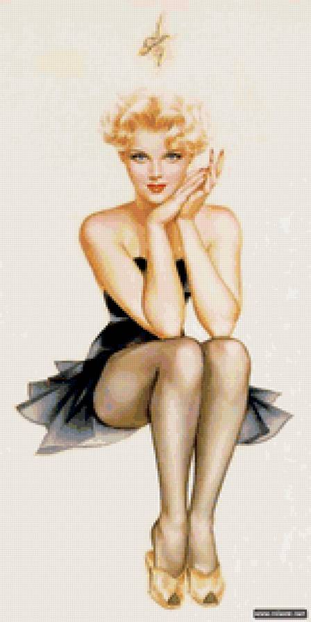 в стиле пин-ап - девушка - предпросмотр