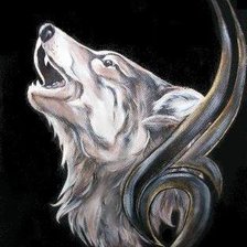 Схема вышивки «Одинокий волк»