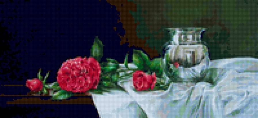 картина 01/2 - натюрморд, фрукты, цветы - предпросмотр