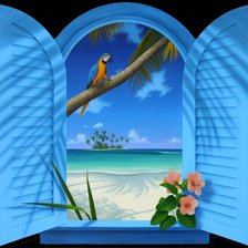 Схема вышивки «Вид из окна»