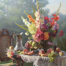 Схема вышивки «Утро в саду»