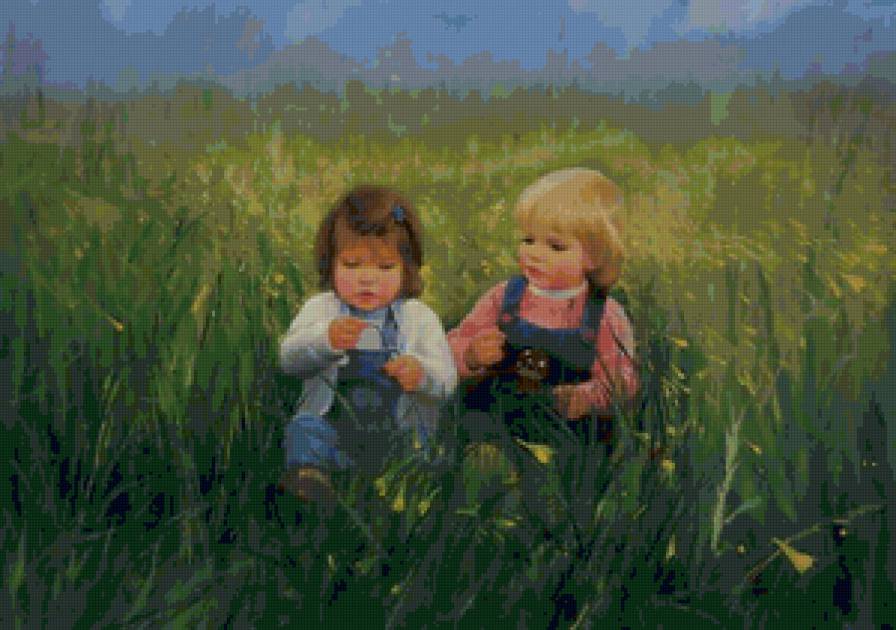 Серия "Очаровашки" - пейзаж, лето, дети - предпросмотр