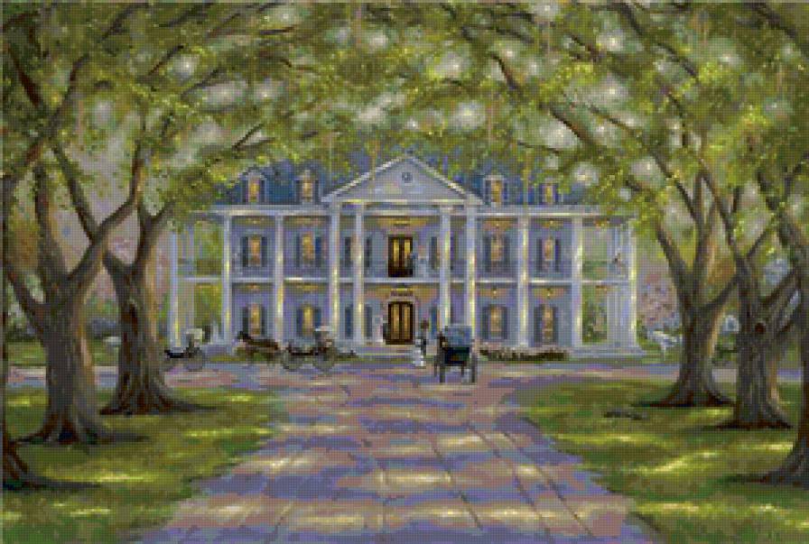 №123252 - пейзаж, дом, лето - предпросмотр