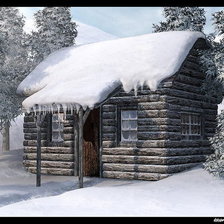 Схема вышивки «Зимний пейзаж»