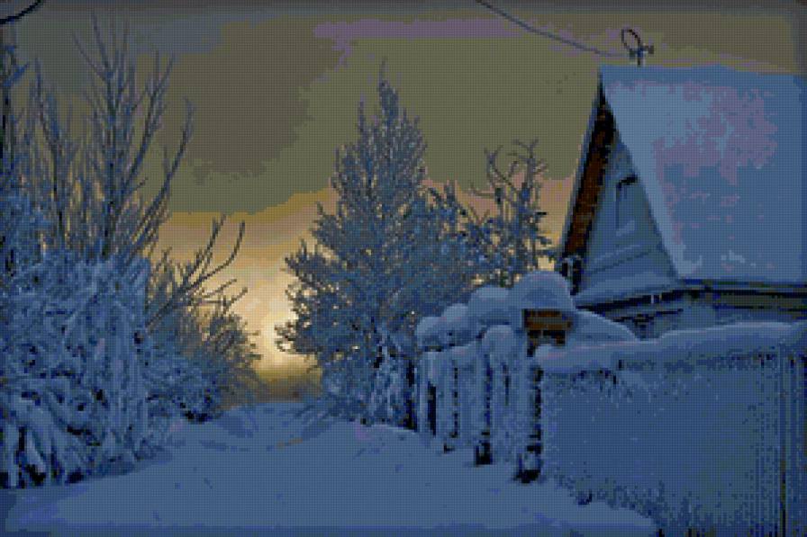 Зимний пейзаж - пейзаж, зима - предпросмотр