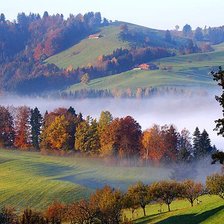 Схема вышивки «Осенний пейзаж»