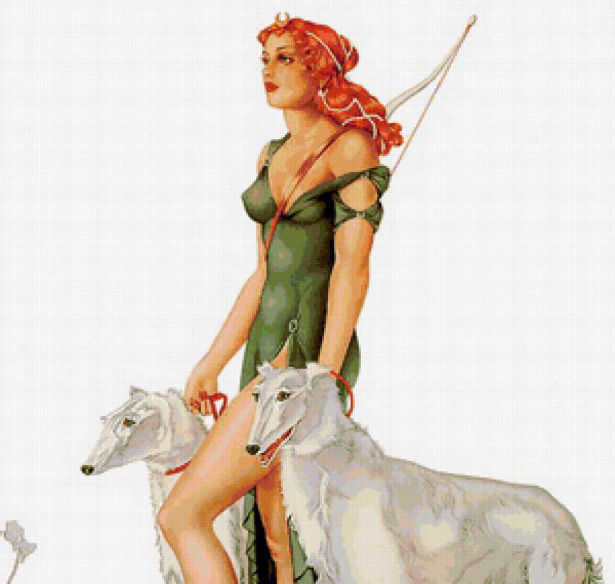 Серия "В американском стиле" - животные, собаки, девушка - предпросмотр