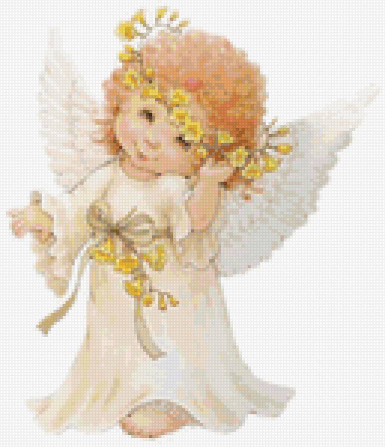 ангелочек в венке - ангел - предпросмотр