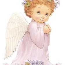 Схема вышивки «ангелочек в венке»