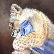 Схема вышивки «Ласковый львёнок»