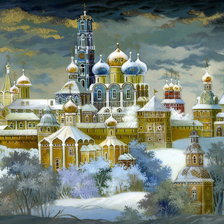 Схема вышивки «Троице-Сергиева лавра»