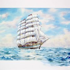 Схема вышивки «Серия "Пейзаж. Море"»