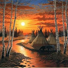 Схема вышивки «Пейзаж»