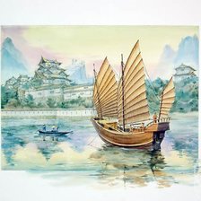 Схема вышивки «Серия "Пейзаж. Море"»