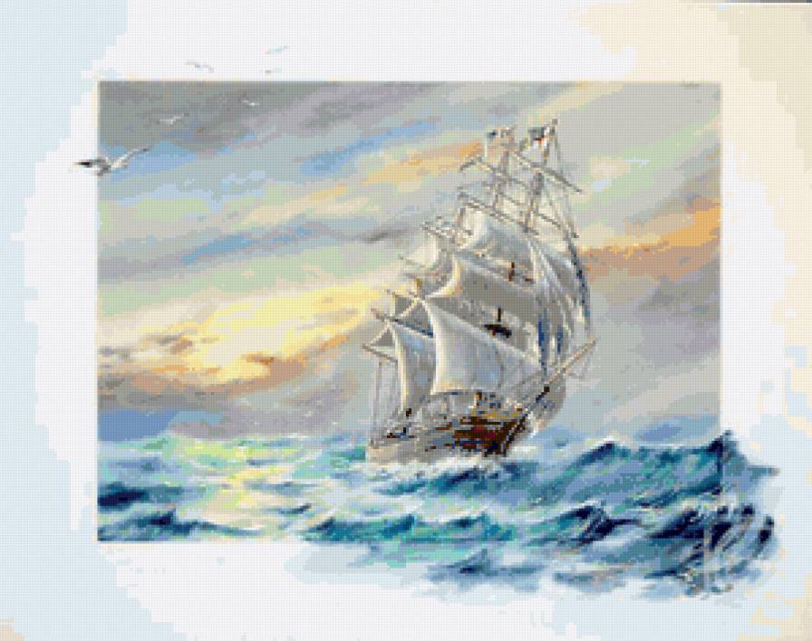 Серия "Пейзаж. Море" - море, пейзаж, корабль - предпросмотр