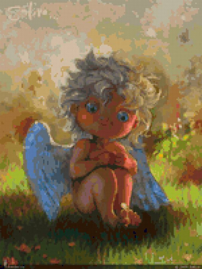 ангелочек 1 - ангел, лето, крылья - предпросмотр