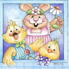 Схема вышивки «Пасхальная картина»