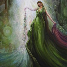 Схема вышивки «Девушка»