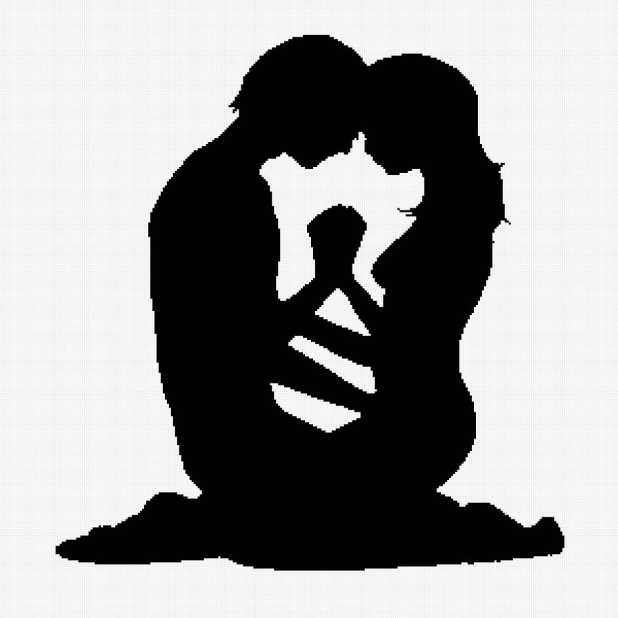 пара - парень, монохром, девушка, пара - предпросмотр