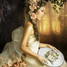 Схема вышивки «Девушка»