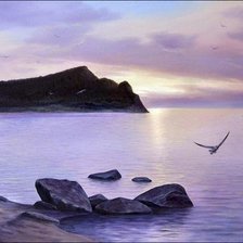 Схема вышивки «Байкальский пейзаж (худ. Белых)»