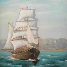 Схема вышивки «парусник»