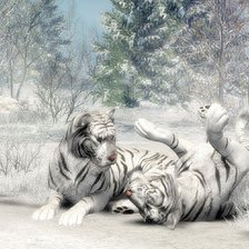 Схема вышивки «Тигры»