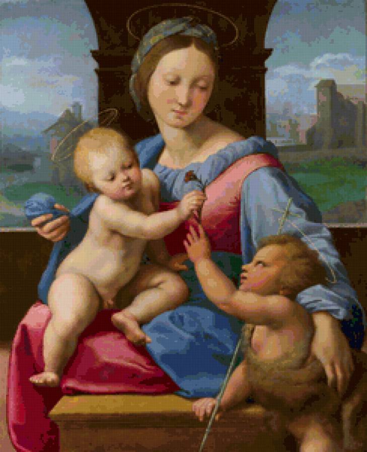 Raphael - The Garvagh Madonna - портрет, живопись, картина, религия, святая - предпросмотр