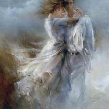 Схема вышивки «Он и она»