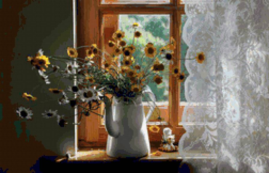 ваза с цветами - букет, натюрморт, цветы - предпросмотр