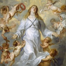 Схема вышивки «Сэр Энтони ван Дейк - Дева-заступница»