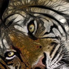 Схема вышивки «Тигр»